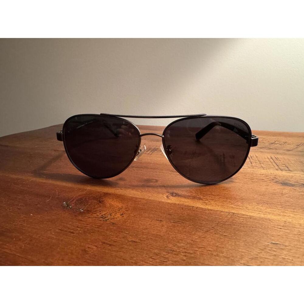 Coach Black Aviator Sunglasses